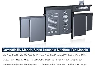 MacBook本体 MacBook Pro 13 A1502 mid 2014 battery ok Amazon.com: iFixit A1502 A1493 Battery for MacBook Pro 13